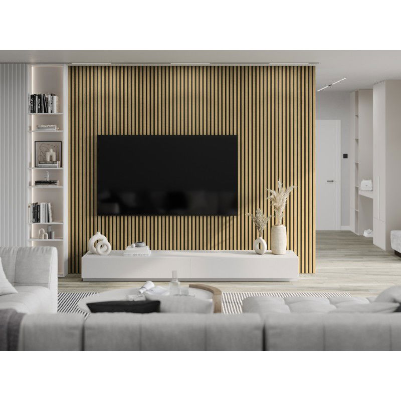 Mexen Lam-B nástenné lamely 275 x 30 cm, HDF doska 4 mm, technická dyha, Prírodný Bambus - S100-275307-3015-011