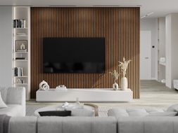 Mexen Lam-B stenové lamely 275 x 30 cm, HDF doska 4 mm, technická dyha, Rubinová mahagón - S100-275307-3015-013