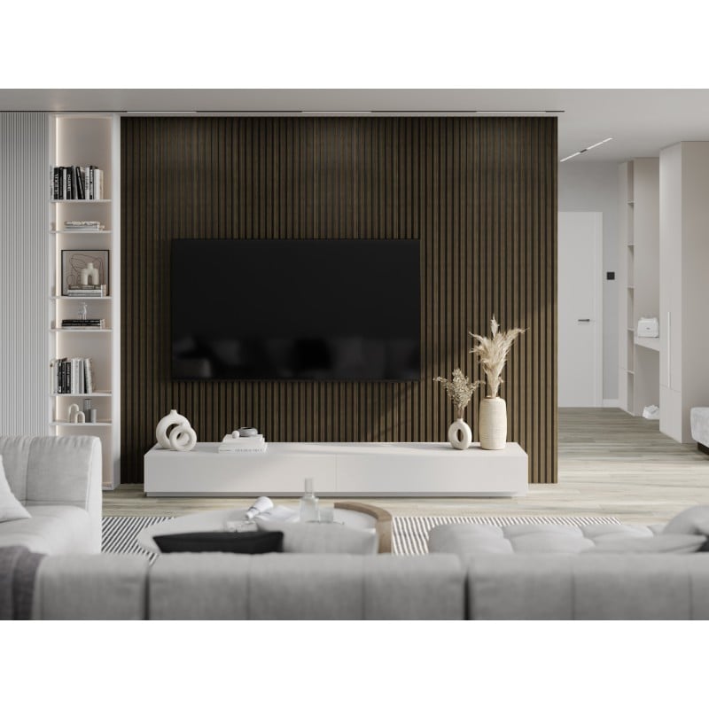 Mexen Lam-B nástenné lamely 275 x 30 cm, HDF doska 4 mm, technická dyha, Kráľovský Eben - S100-275307-3015-020