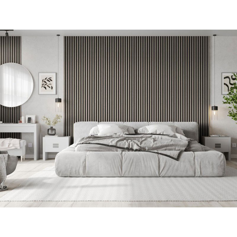 Mexen Lam-F stenové akustické lamely 275 x 30 cm, plsť 8 mm, technická dyha, Sivý Dub - S105-275307-3015-005