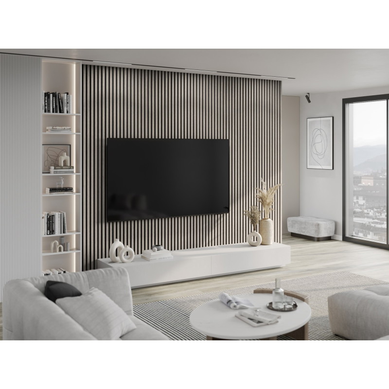 Mexen Lam-F akustické steny 275 x 30 cm, plsť 8 mm, technická dýha, Popolavý Dub - S105-275307-3015-005