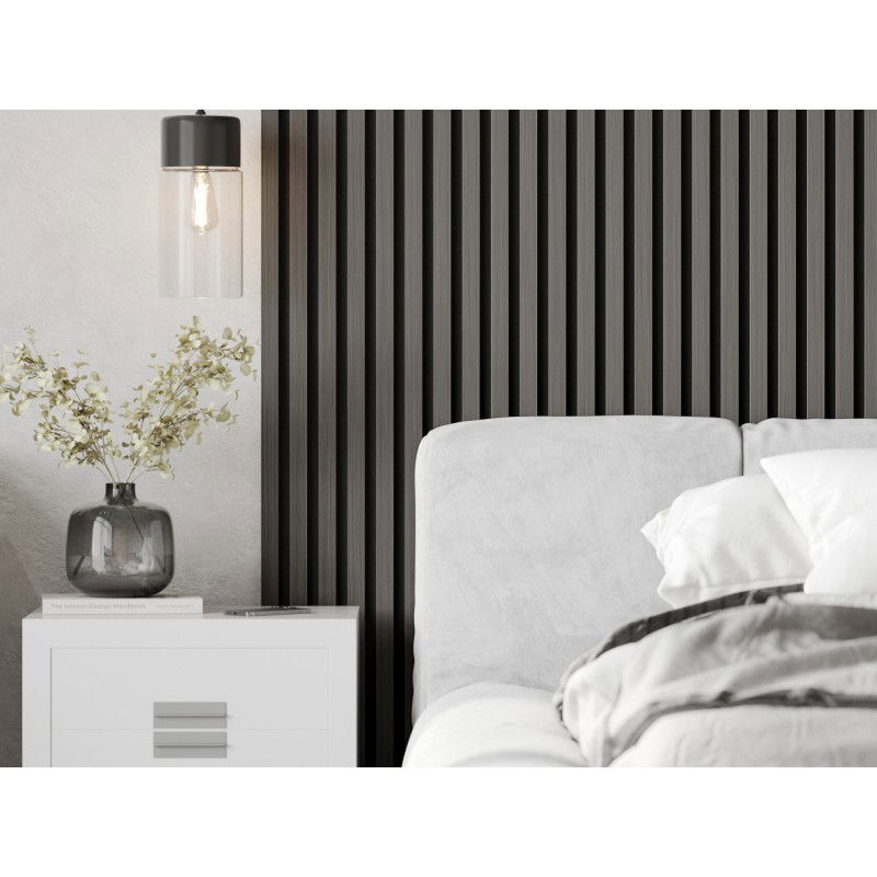 Mexen Lam-F stenové akustické lamely 275 x 30 cm, plsť 8 mm, technická dyha, Oceľový Dub - S105-275307-3015-006