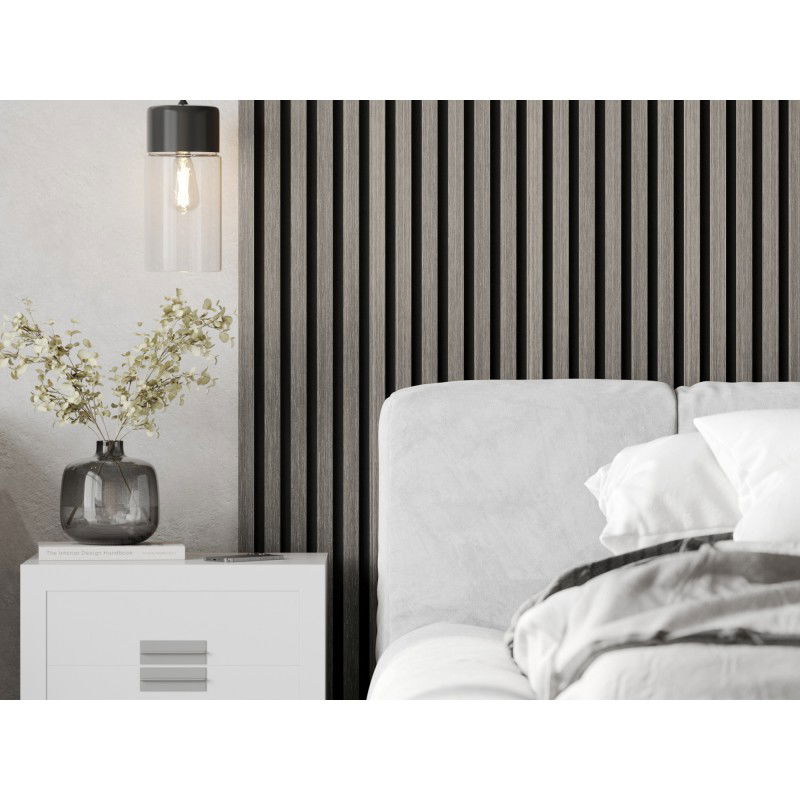 Mexen Lam-F akustické stenové lamely 275 x 30 cm, plsť 8 mm, technická dyha, Strieborný dub - S105-275307-3015-007