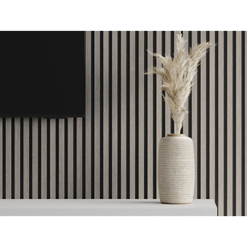 Mexen Lam-F akustické stenové lamely 275 x 30 cm, plsť 8 mm, technická dyha, Strieborný dub - S105-275307-3015-007