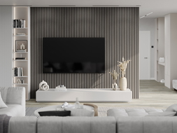 Mexen Lam-F akustické stenové lamely 275 x 30 cm, plsť 8 mm, technická dyha, Strieborný dub - S105-275307-3015-007