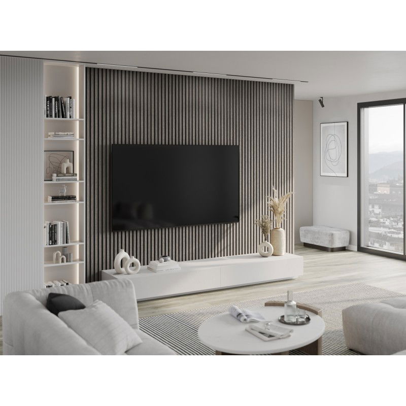 Mexen Lam-F akustické stenové lamely 275 x 30 cm, plsť 8 mm, technická dyha, Strieborný dub - S105-275307-3015-007