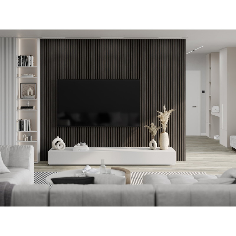 Mexen Lam-F akustické stenové lamely 275 x 30 cm, plsť 8 mm, technická dyha, Striebristý Orech - S105-275307-3015-009