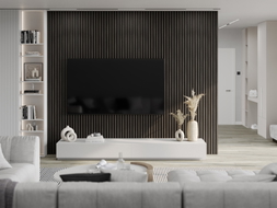 Mexen Lam-F akustické stenové lamely 275 x 30 cm, plsť 8 mm, technická dyha, Striebristý Orech - S105-275307-3015-009