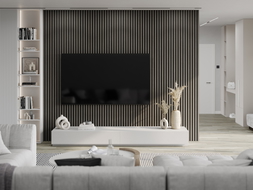 Mexen Lam-F lamely nástenné akustické 275 x 30 cm, plsť 8 mm, technická dyha, Onyxový Dub - S105-275307-3015-010