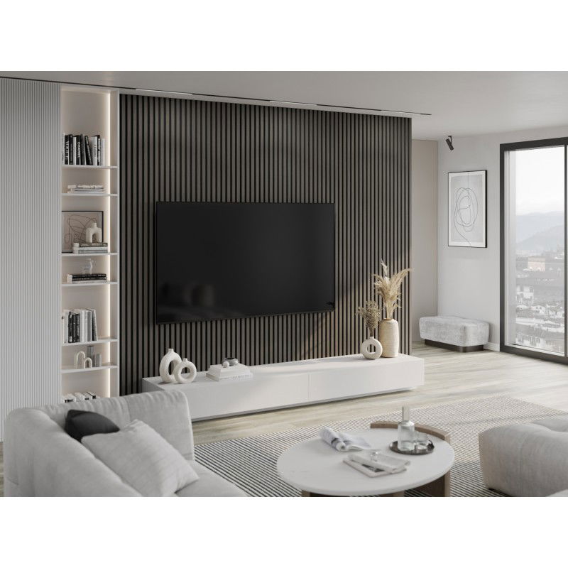 Mexen Lam-F lamely nástenné akustické 275 x 30 cm, plsť 8 mm, technická dyha, Onyxový Dub - S105-275307-3015-010