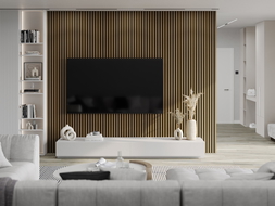 Mexen Lam-F akustické stenové lamely 275 x 30 cm, plsť 8 mm, technická dyha, Zlatý teak - S105-275307-3015-014