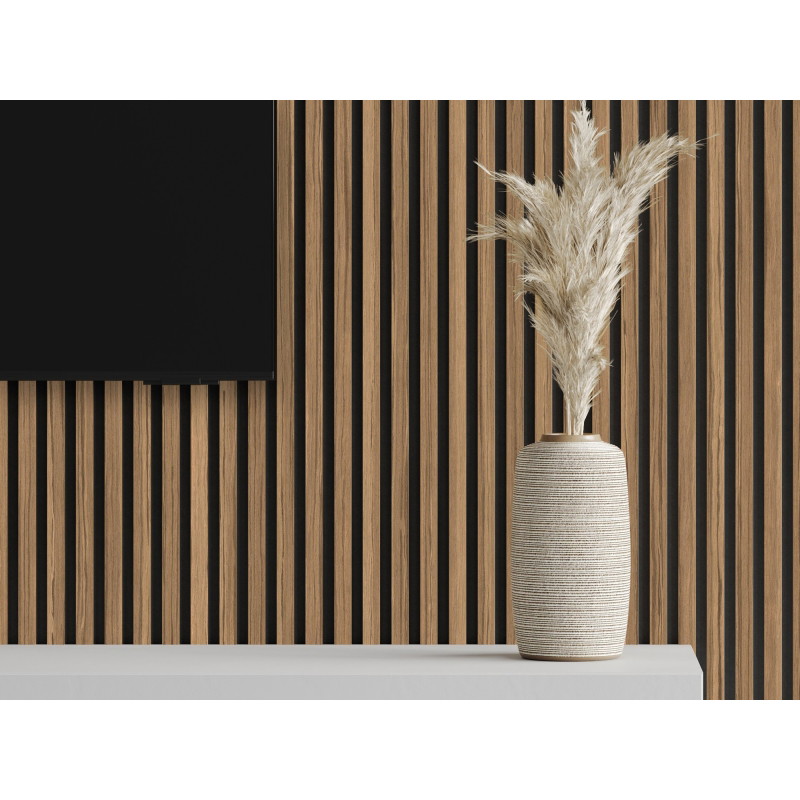 Mexen Lam-F akustické stenové lamely 275 x 30 cm, plsť 8 mm, technická dyha, Svetlý Orech - S105-275307-3015-017
