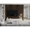 Mexen Lam-F stenové akustické lamely 275 x 30 cm, plsť 8 mm, technická dyha, Tmavý orech - S105-275307-3015-024