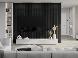 Mexen Lam-F nástenné akustické lamely 275 x 30 cm, plsť 8 mm, technická dyha, Strieborný čierny dub - S105-275307-3015-025