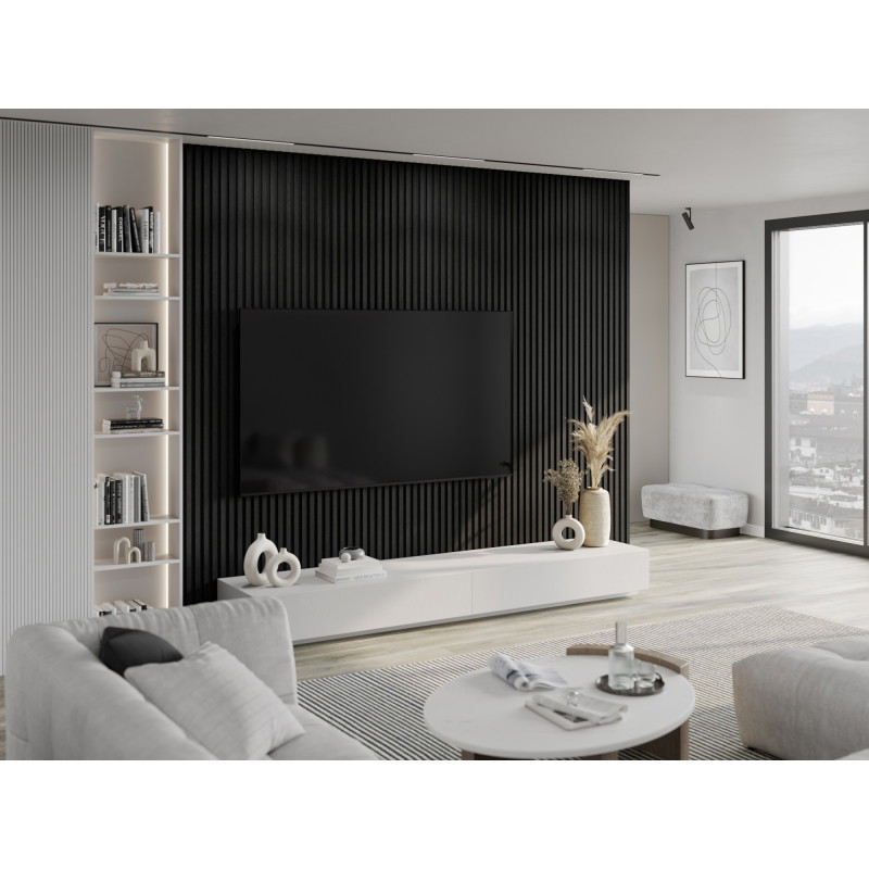 Mexen Lam-F akustické stenové lamely 275 x 30 cm, plsť 8 mm, technická dyha, Dub Čierny Strieborný - S105-275307-3015-025