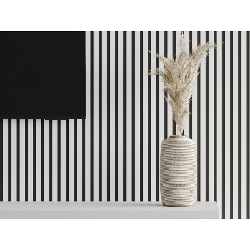 Mexen Lam-B stenové lamely 275 x 31,5 cm, HDF doska 4 mm, Biely Mat - S100-275317-2812-051