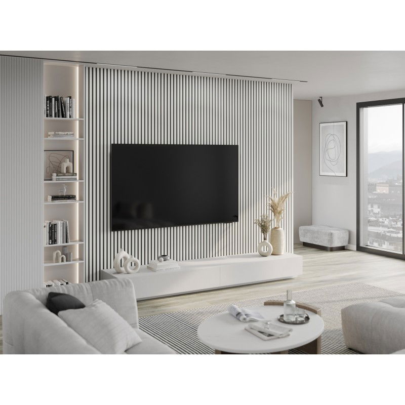 Mexen Lam-B stenové lamely 275 x 31,5 cm, HDF doska 4 mm, Biely Mat - S100-275317-2812-051