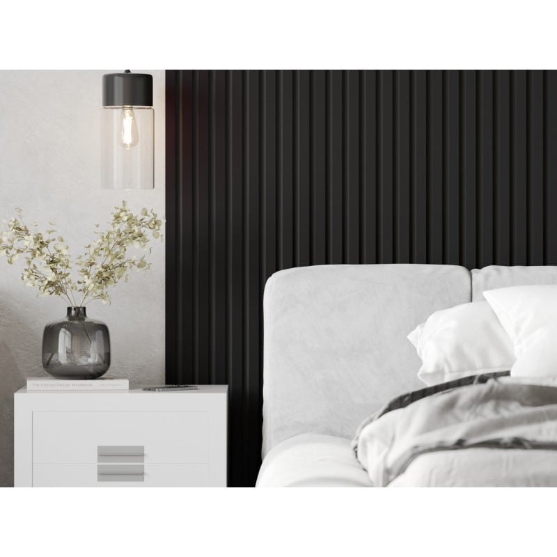 Mexen Lam-B lamely na stenu 275 x 31,5 cm, doska HDF 4 mm, Čierny Lesk - S100-275317-2812-055