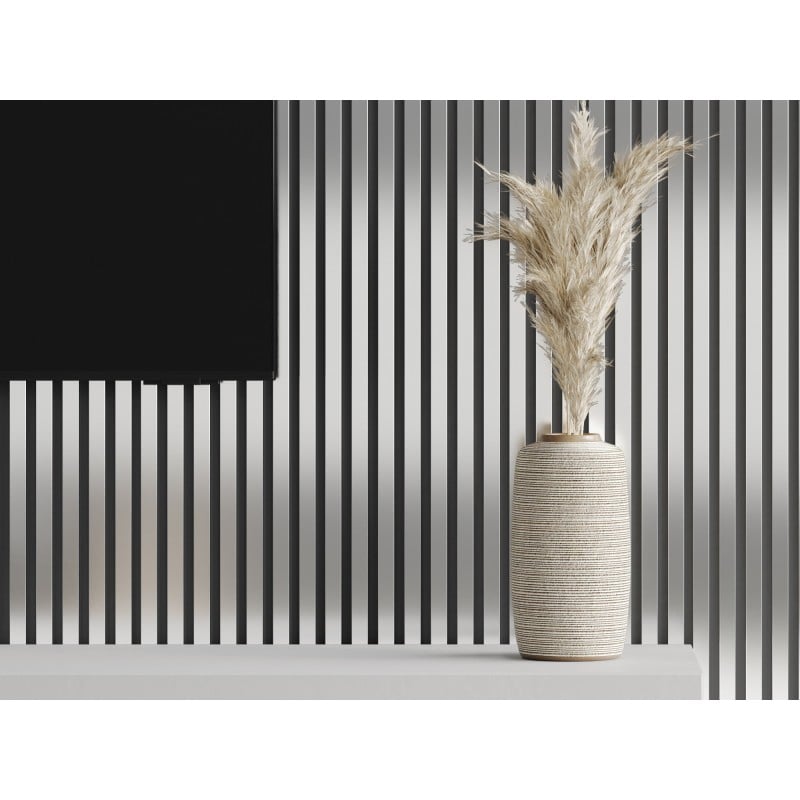 Mexen Lam-B stenové lamely 275 x 31,5 cm, HDF doska 4 mm, Strieborná - S100-275317-2812-056