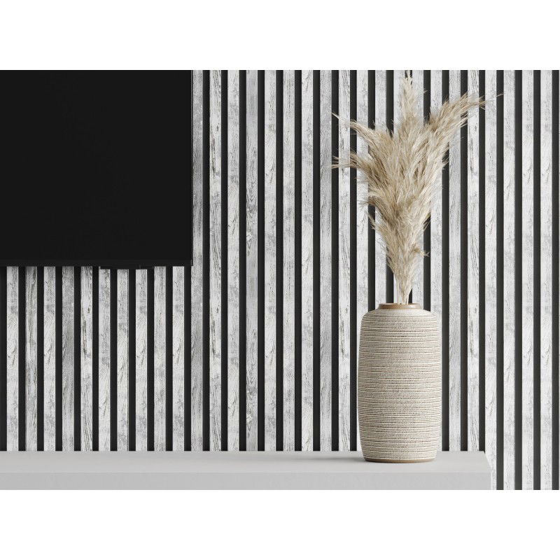 Mexen Lam-B stenové lamely 275 x 31,5 cm, HDF doska 4 mm, Biely Dub - S100-275317-2812-064