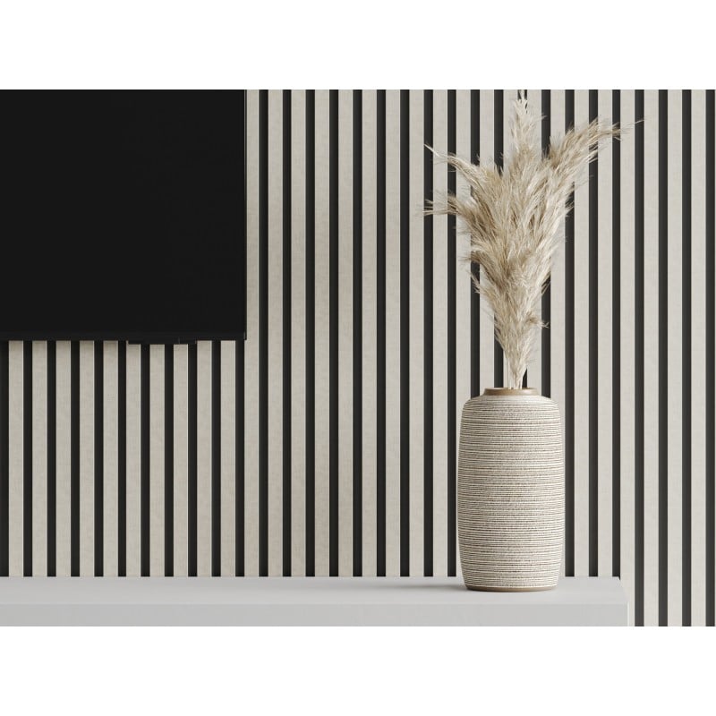 Mexen Lam-B nástenné lamely 275 x 31,5 cm, doska HDF 4 mm, Sivé Plátno - S100-275317-2812-068