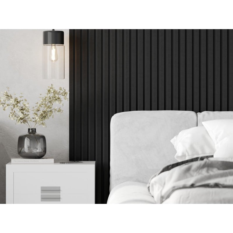 Mexen Lam-B stenové lamely 275 x 31,5 cm, doska HDF 4 mm, Čierna ľanová - S100-275317-2812-069