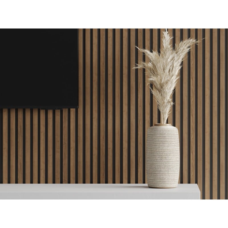 Mexen Lam-B stenové lamely 275 x 31,5 cm, HDF doska 4 mm, Dub Mocca - S100-275317-2812-074