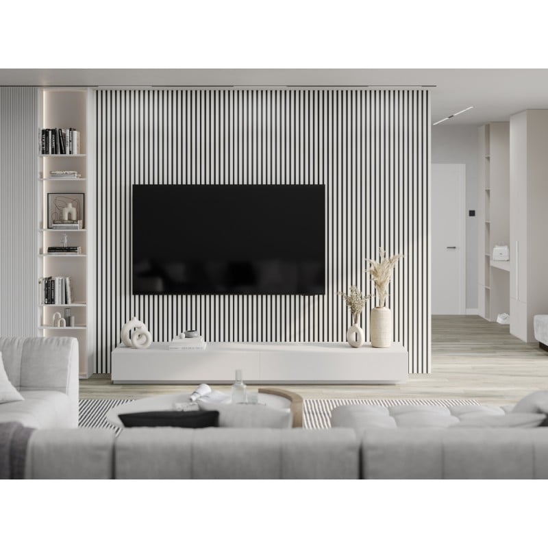 Mexen Lam-F stĺpové akustické lamely 275 x 31,5 cm, plsť 6 mm, biela matná - S105-275317-2812-051