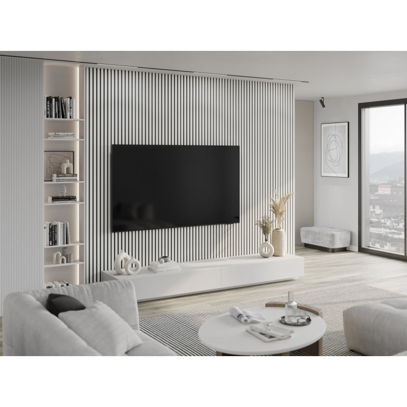 Mexen Lam-F stĺpové akustické lamely 275 x 31,5 cm, plsť 6 mm, biela matná - S105-275317-2812-051