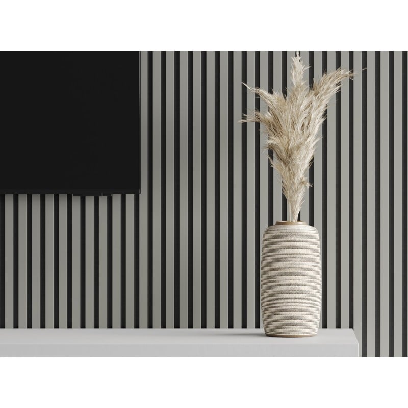 Mexen Lam-F stenové lamely akustické 275 x 31,5 cm, filc 6 mm, Sivá Mat - S105-275317-2812-052