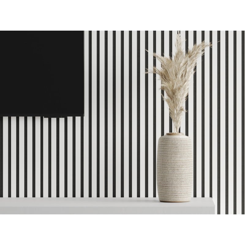 Mexen Lam-F stenové akustické lamely 275 x 31,5 cm, plsť 6 mm, Biely Lesk - S105-275317-2812-054