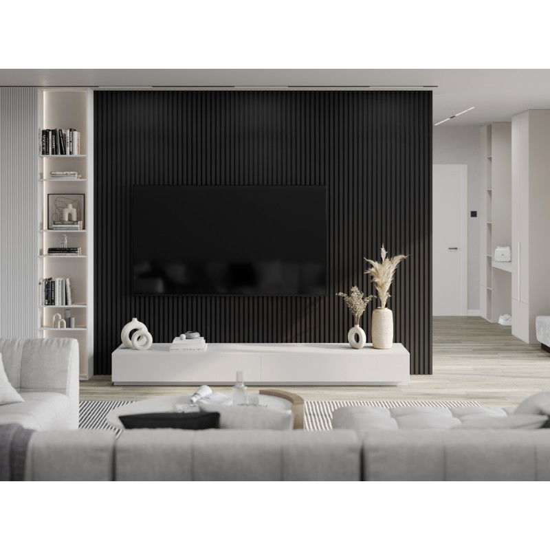 Mexen Lam-F akustické stenové lamely 275 x 31,5 cm, plsť 6 mm, Čierny Lesk - S105-275317-2812-055