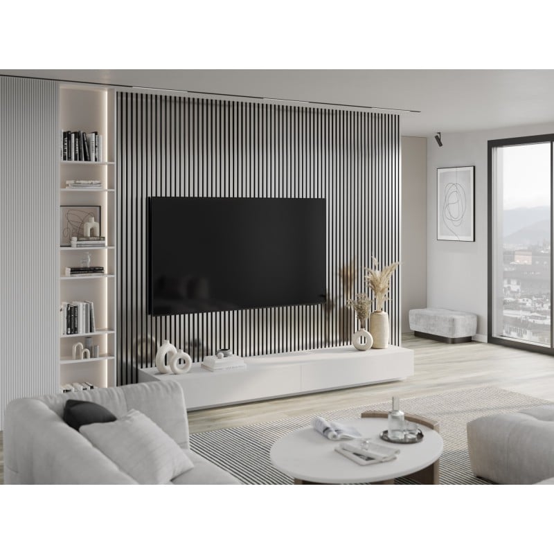 Mexen Lam-F lamely stienové akustické 275 x 31,5 cm, filc 6 mm, Strieborný - S105-275317-2812-056