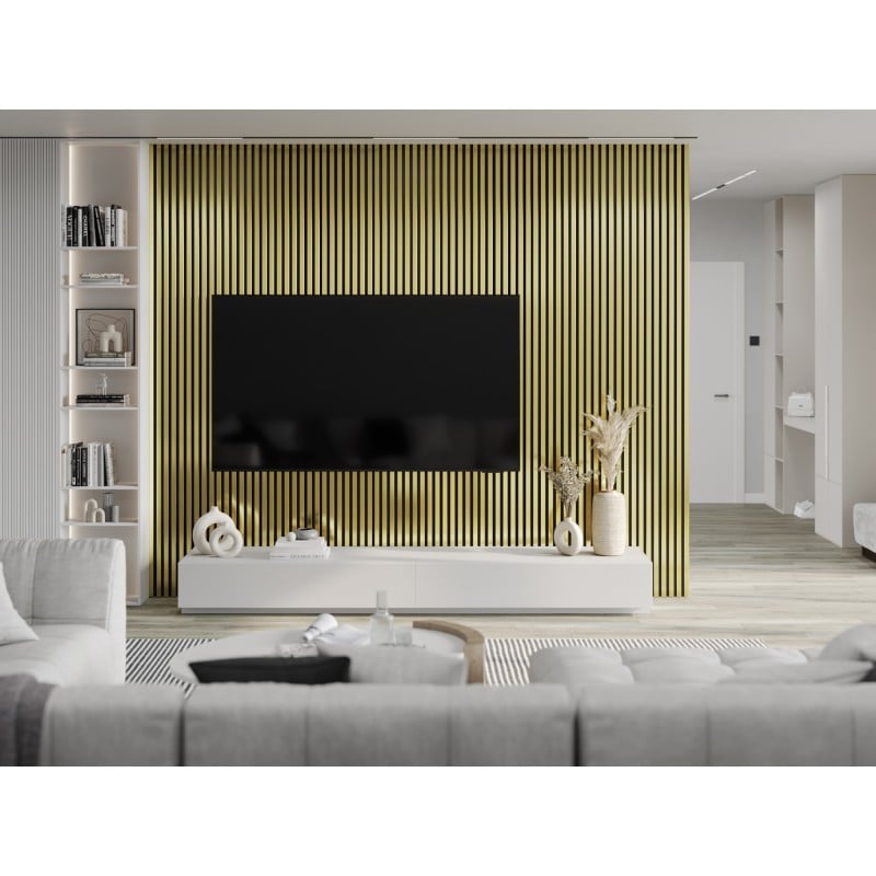 Mexen Lam-F stenové akustické lamely 275 x 31,5 cm, plsť 6 mm, Zlatá - S105-275317-2812-057