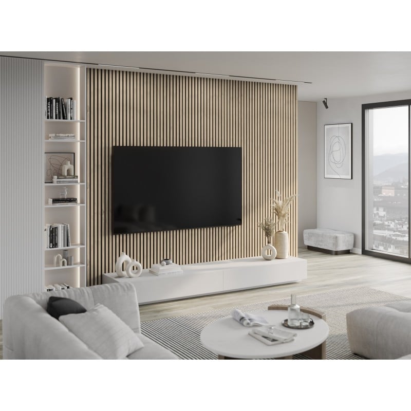 Mexen Lam-F nástenné akustické lamely 275 x 31,5 cm, plsť 6 mm, Perlový Dub - S105-275317-2812-058