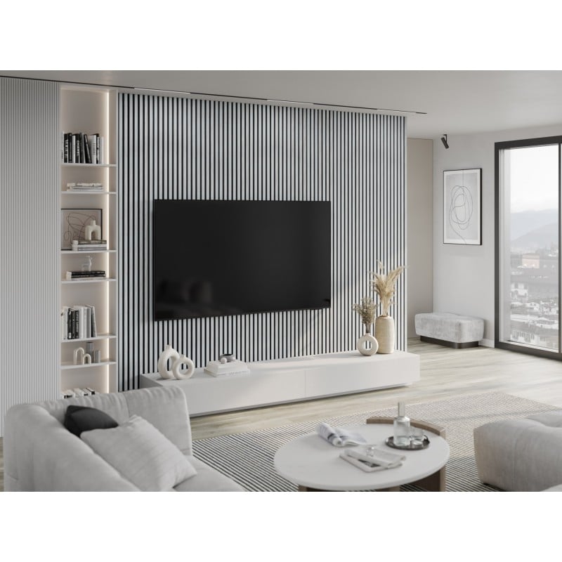 Mexen Lam-F stenové lamely akustické 275 x 31,5 cm, plsť 6 mm, Ľadový Dub - S105-275317-2812-061