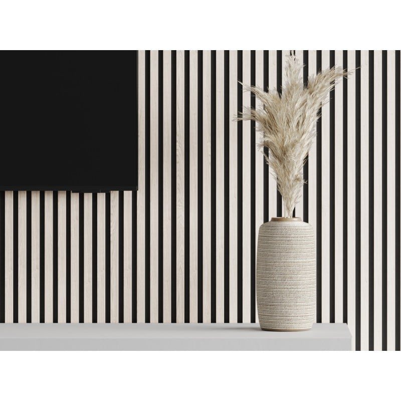 Mexen Lam-F stenové akustické lamely 275 x 31,5 cm, plsť 6 mm, Polárny Dub - S105-275317-2812-067