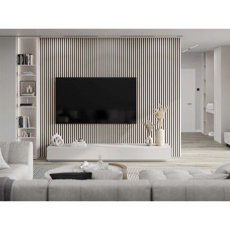 Mexen Lam-F stenové akustické lamely 275 x 31,5 cm, plsť 6 mm, Polárny Dub - S105-275317-2812-067