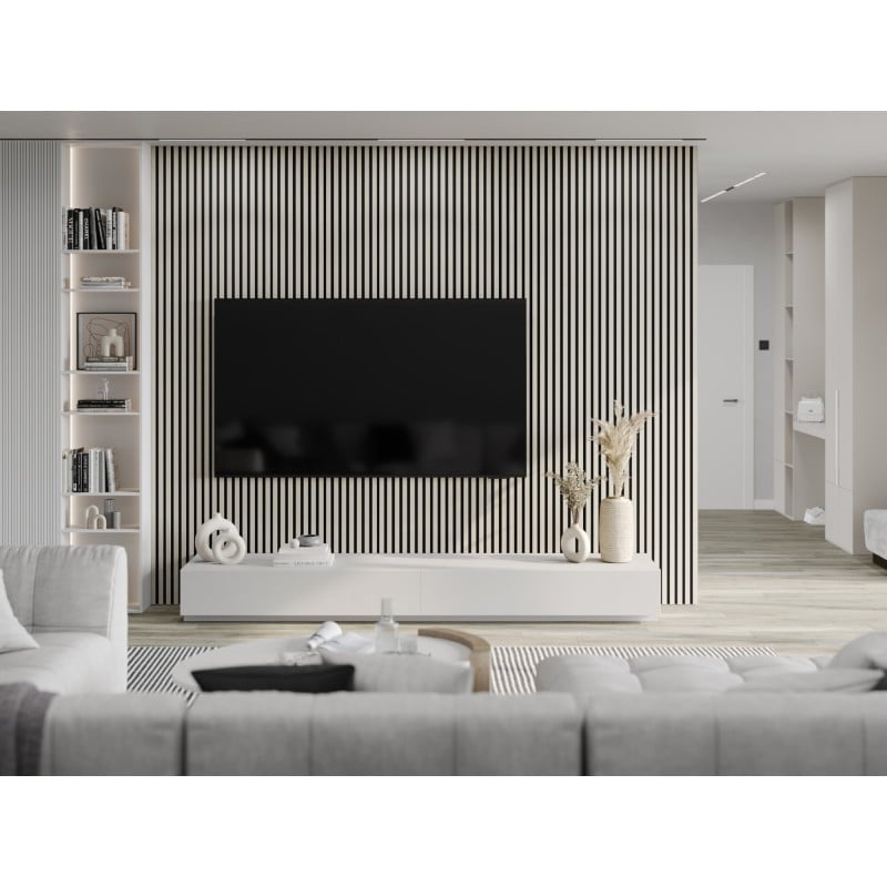 Mexen Lam-F lamely stenové akustické 275 x 31,5 cm, plsť 6 mm, Ľan Sivý - S105-275317-2812-068