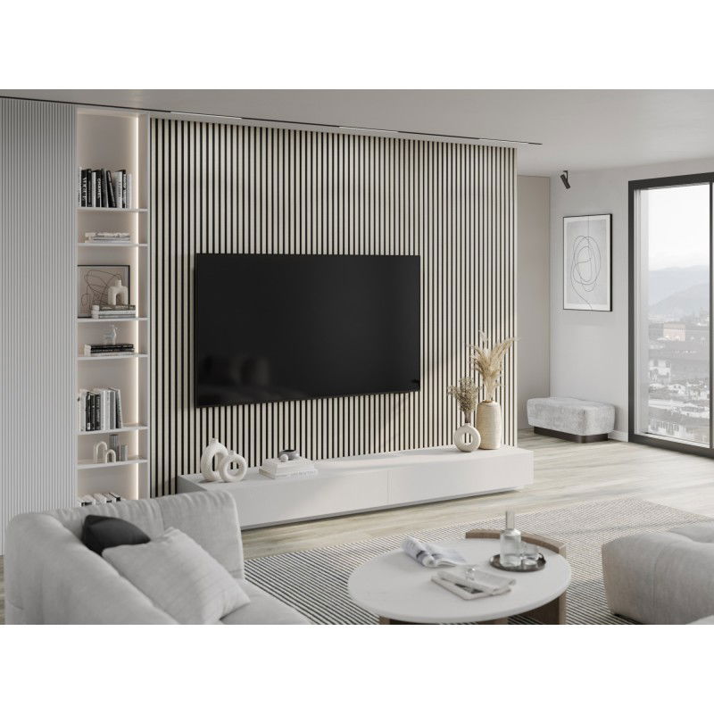 Mexen Lam-F lamely stenové akustické 275 x 31,5 cm, plsť 6 mm, Ľan Sivý - S105-275317-2812-068