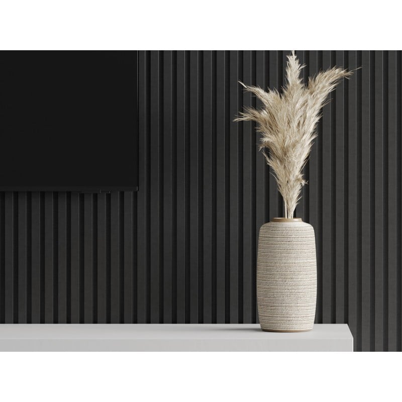 Mexen Lam-F akustické stĺpiky na stenu 275 x 31,5 cm, plsť 6 mm, Čierny ľan - S105-275317-2812-069