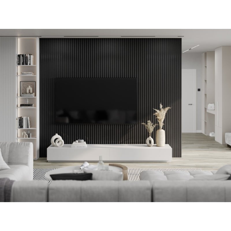 Mexen Lam-F akustické stĺpiky na stenu 275 x 31,5 cm, plsť 6 mm, Čierny ľan - S105-275317-2812-069