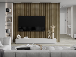 Mexen Lam-F stenové akustické lamely 275 x 31,5 cm, plsť 6 mm, Klasický Dub - S105-275317-2812-072