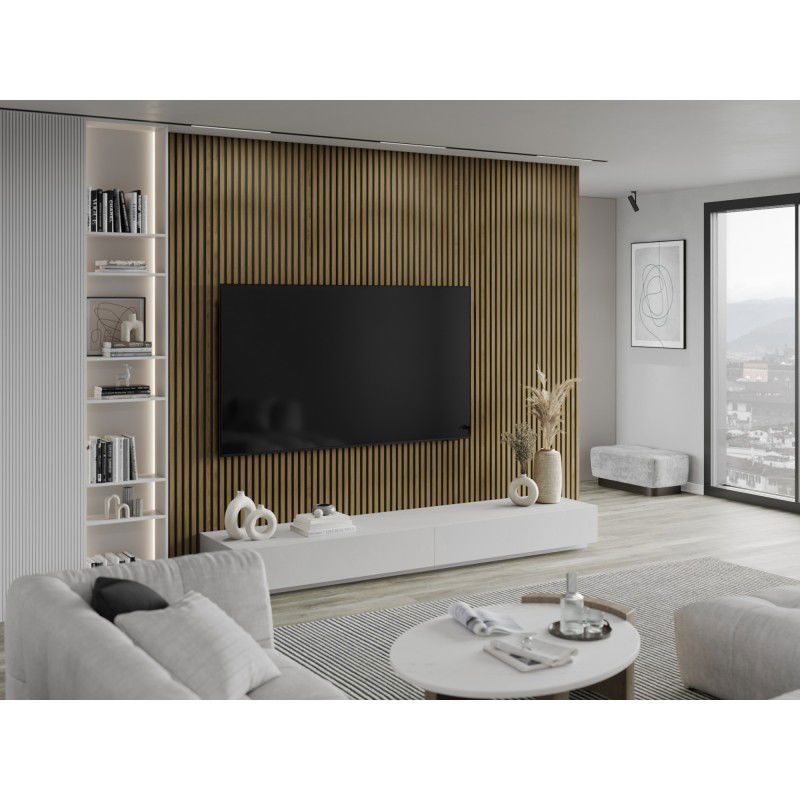 Mexen Lam-F stenové akustické lamely 275 x 31,5 cm, plsť 6 mm, Klasický Dub - S105-275317-2812-072