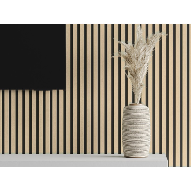 Mexen Lam-B vzorka stenových lamiel, HDF doska 4 mm, technická dyha, Pieskový Dub - S100-001-S