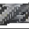 Mexen Pretoria sprchovací kút otvárací 70 x 80 cm, grafit, chróm + sprchová vanička Flat - 852-070-080-01-40-4010