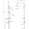 Mexen T33 sprchový stĺp, chrómová/biela - 798333393-02