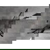 Mexen Mist T sprchový kút otočný ľavý 90 x 90 cm, čierna mriežka, čierna - 8A4T-090-090-70-77-L