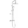 Mexen KX05 súprava nástennej sprchy s dažďovou sprchou a termostatickou batériou, chróm/biela - 771500591-00