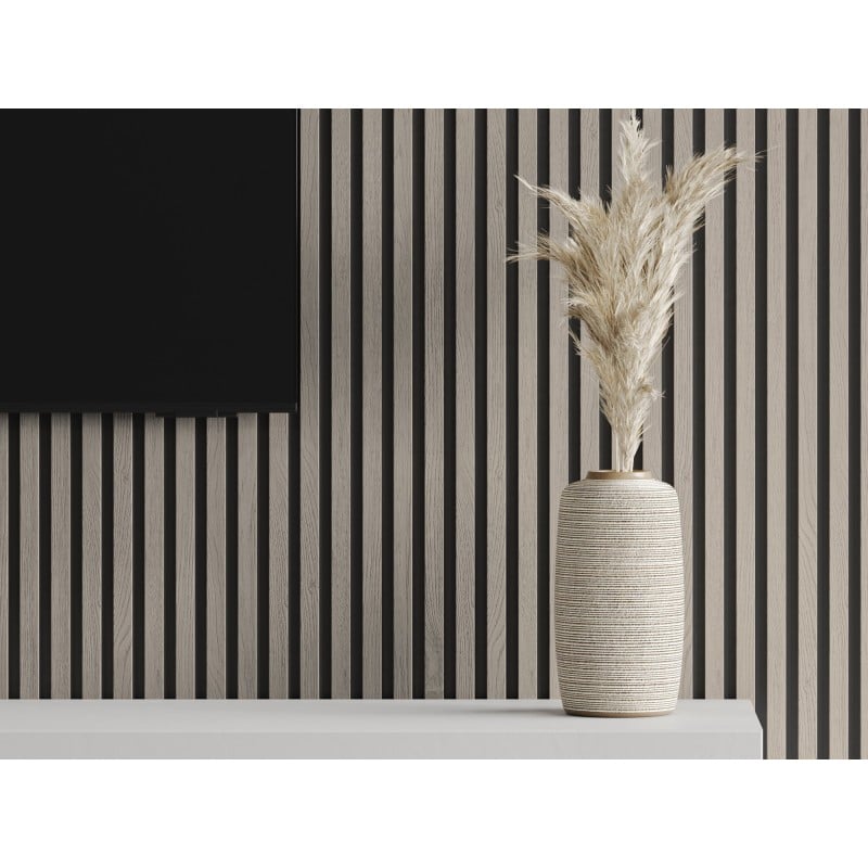 Mexen Lam-B vzorka stenových lamiel 275 x 30 cm, doska HDF 4 mm, technická dyha, Popolavý Dub - S100-005-S